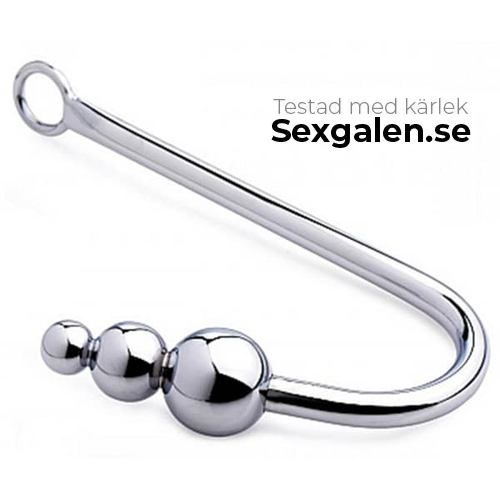 Anal Leksaker Steel Anal Hook with Beads