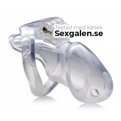 BDSM Clear Captor Chastity Cage With Keys Medium