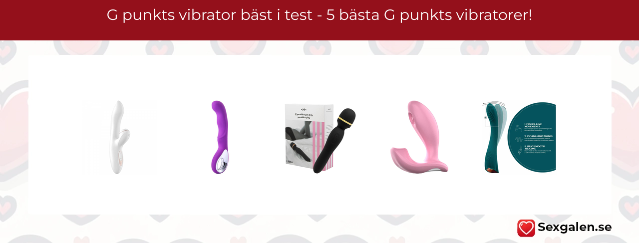 G punkts vibrator bäst i test