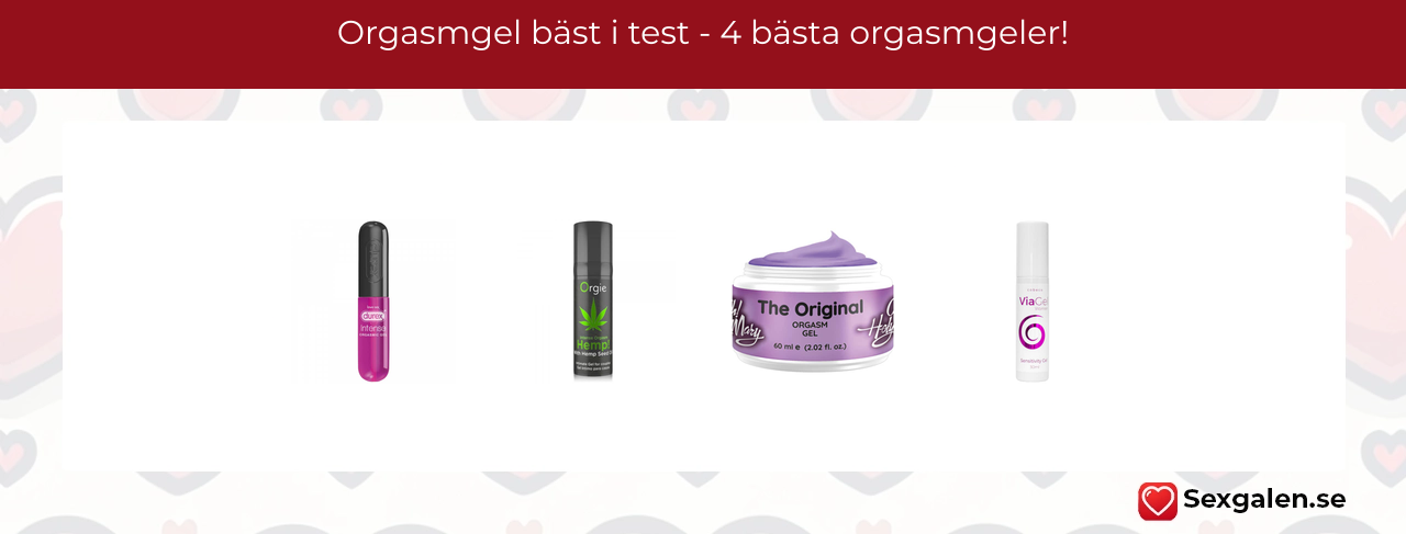 Orgasmgel bäst i test