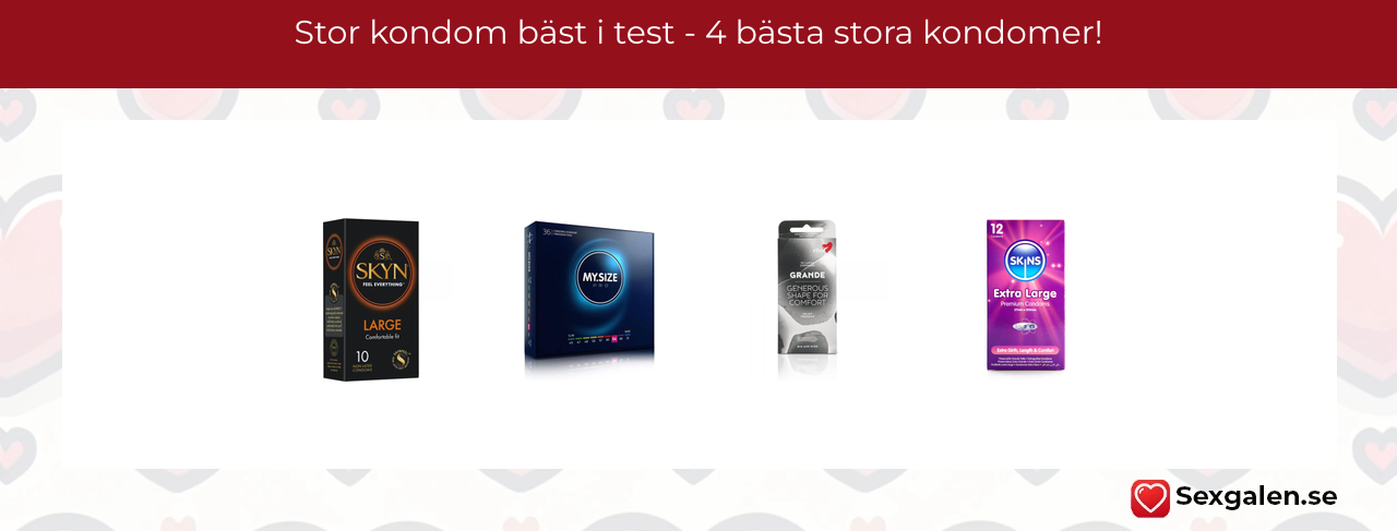 Stor kondom bäst i test