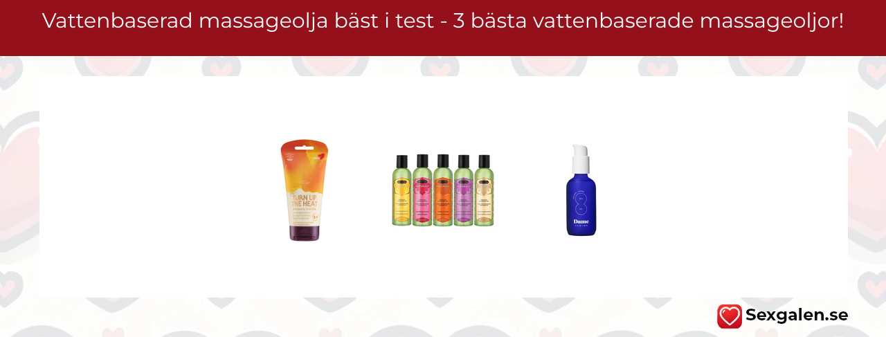 Vattenbaserad massageolja bäst i test